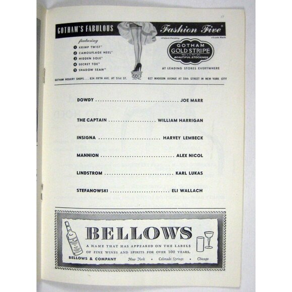 Mister Roberts Playbill 1950 Henry Fonda William Harrigan Henry Hulll - Picture 6 of 10